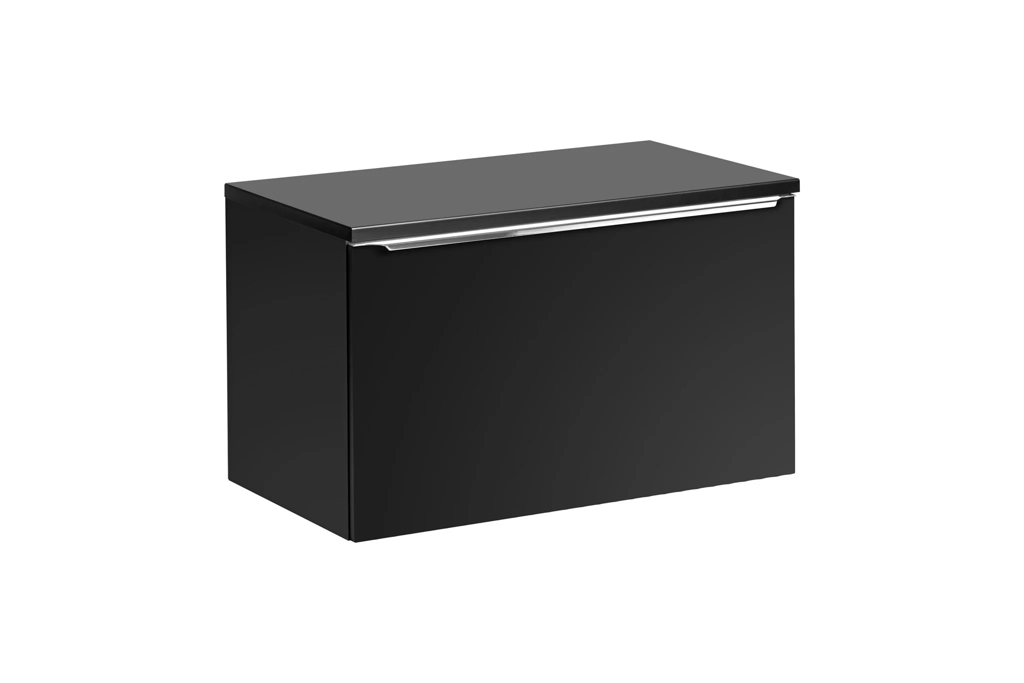 Waschtischunterschrank 80 cm AKAN Schwarz matt ohne Waschtisch - Fun Moebel