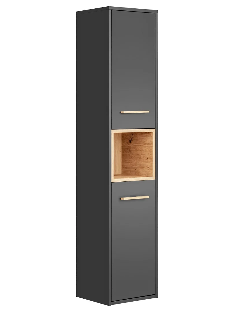 Badezimmer Hängeschrank BURBON 170x36x33cm Graphit matt - Fun Moebel