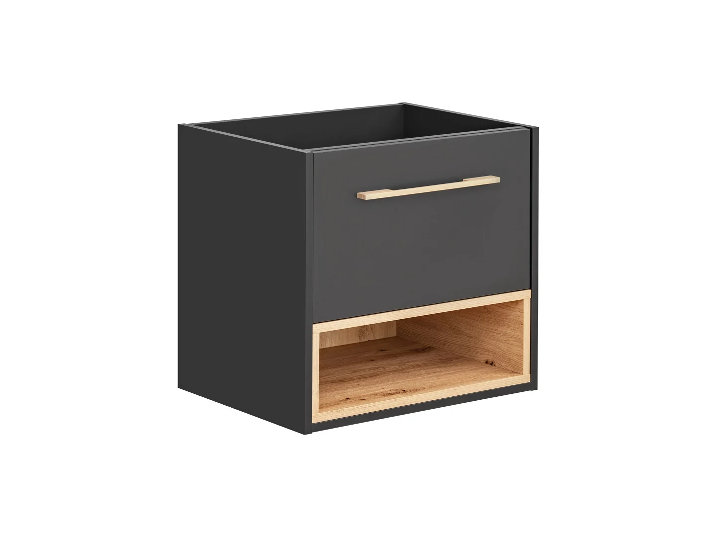 Badezimmer Waschbeckenunterschrank BURBON Graphit matt - Fun Moebel