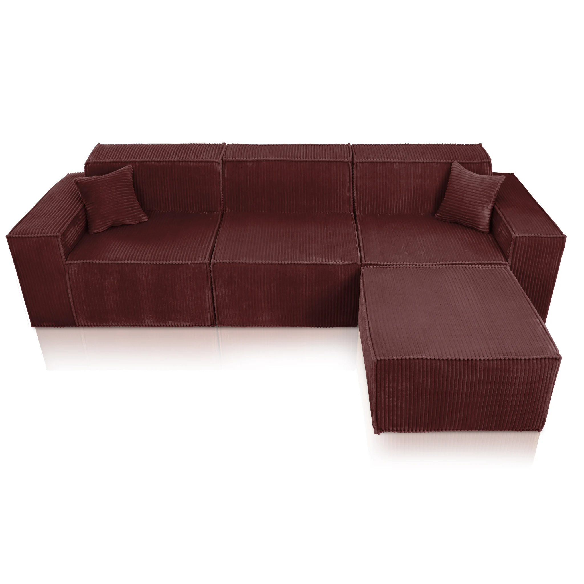 Beat Ecksofa Cordstoff Kupfer - Popsofa