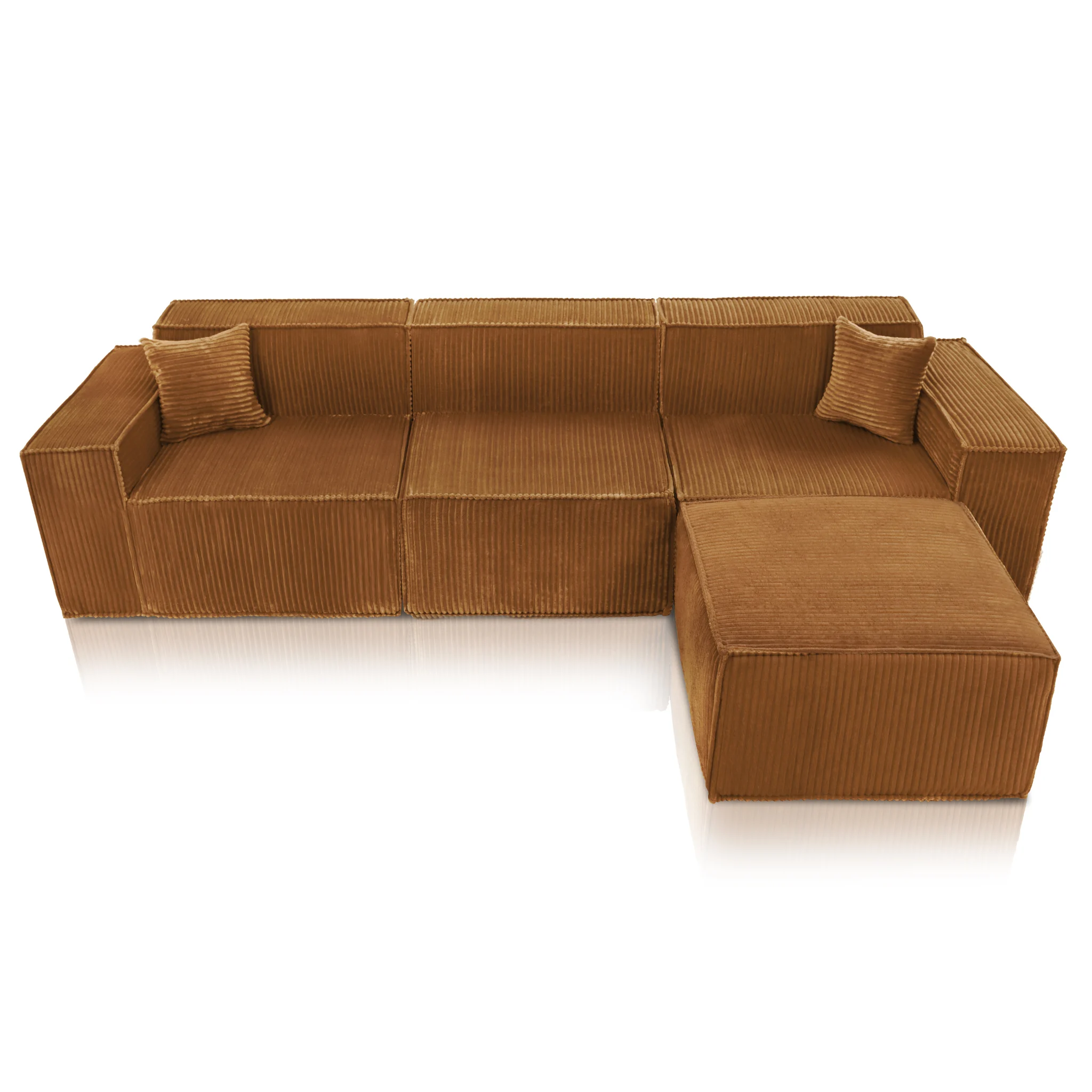 Beat Ecksofa CordstoffOckergelb - Popsofa