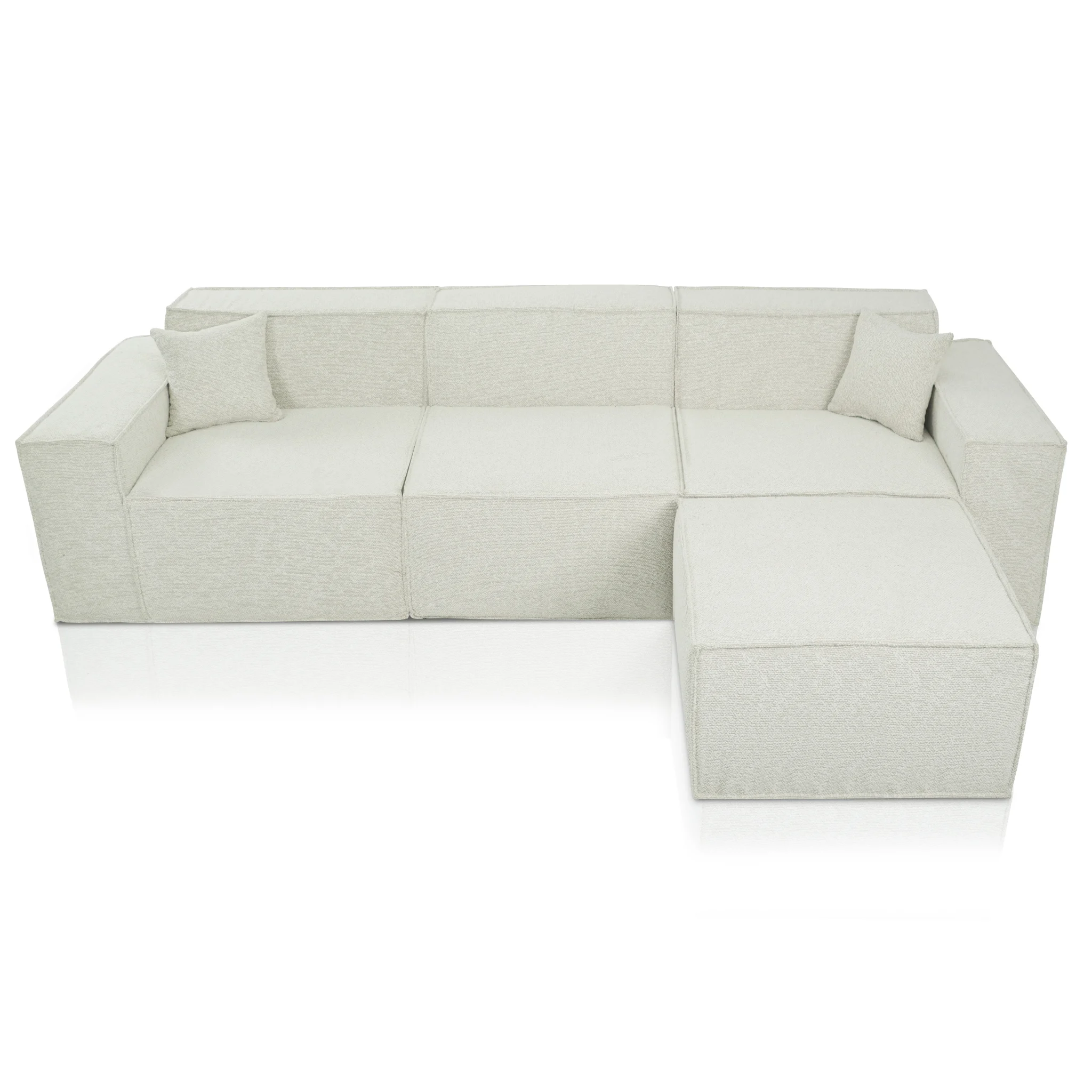 Beat Ecksofa Bouclé Beige - Popsofa