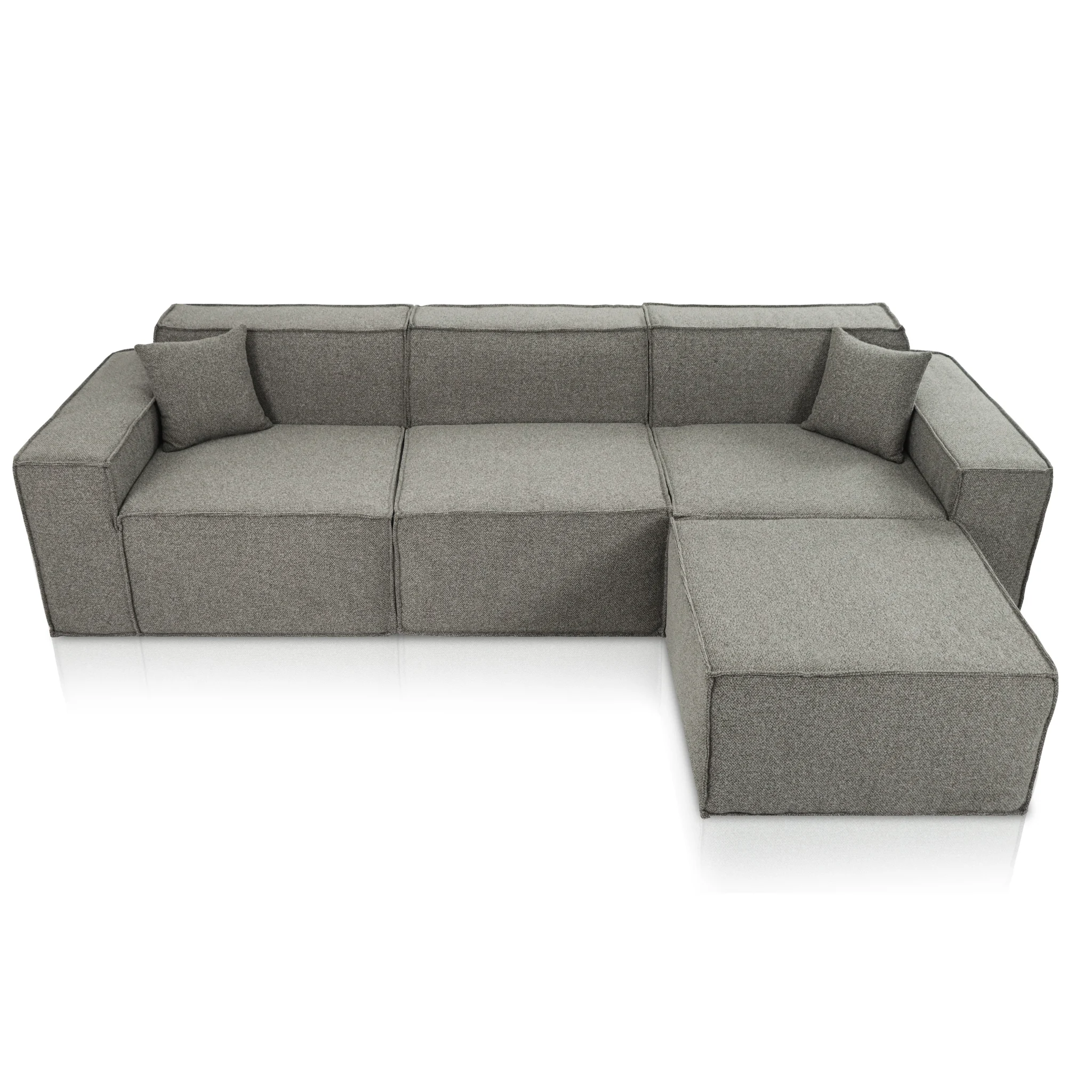 Beat Ecksofa Bouclé Braun - Popsofa