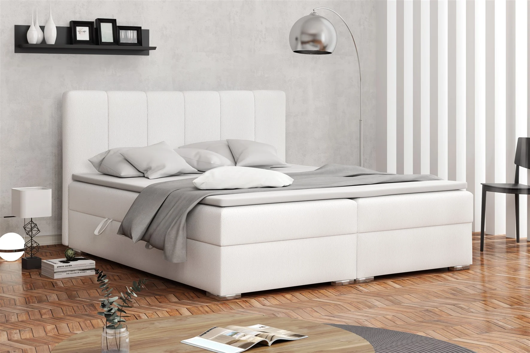Boxspringbett Schlafzimmerbett ALVARA 180x200cm inkl.Bettkasten - Fun Moebel