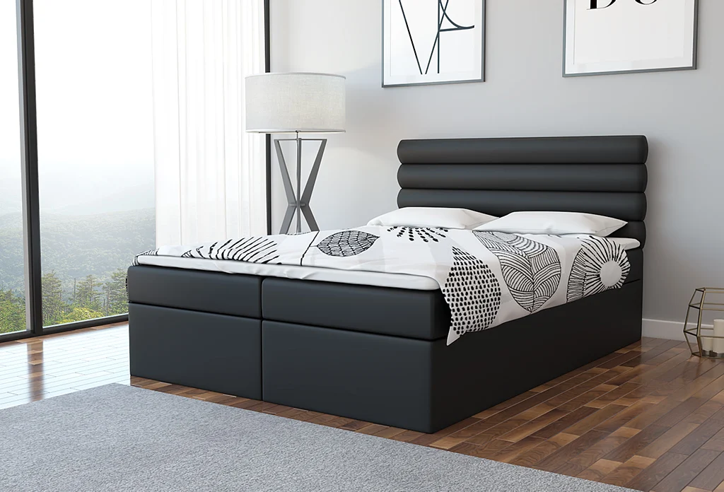 Boxspringbett Schlafzimmerbett ANNIK 140x200cm inkl.Bettkasten - Fun Moebel
