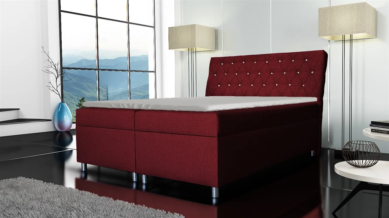 Boxspringbett Schlafzimmerbett AURON 140x200cm inkl.Bettkasten - Fun Moebel