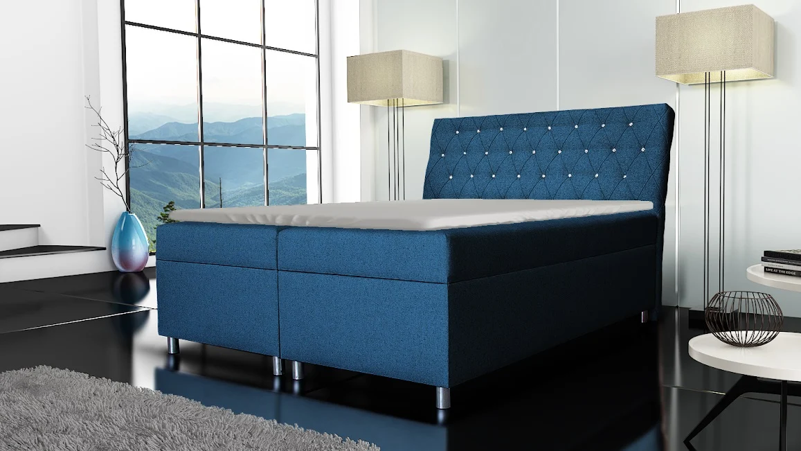Boxspringbett Schlafzimmerbett AURON 200x200cm inkl.Bettkasten - Fun Moebel