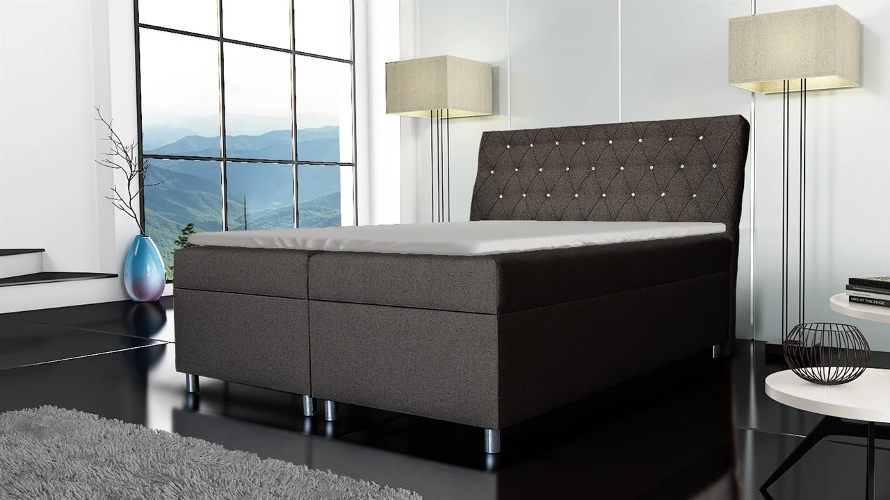 Boxspringbett Schlafzimmerbett AURON 160x200cm inkl.Bettkasten - Fun Moebel