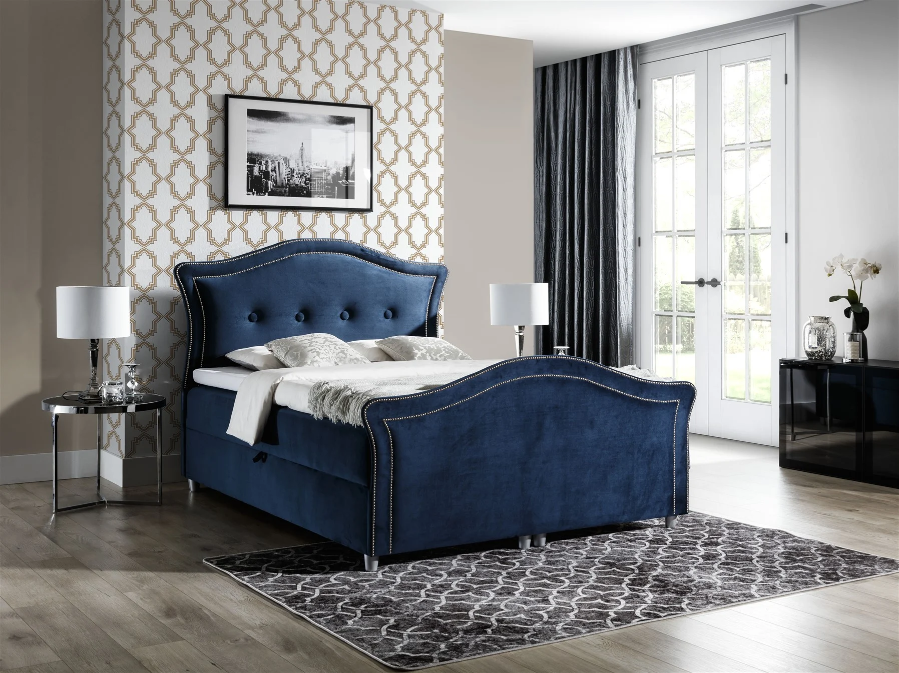 Boxspringbett Schlafzimmerbett BARIS 160x200cm in div. Farbvarianten - Fun Moebel
