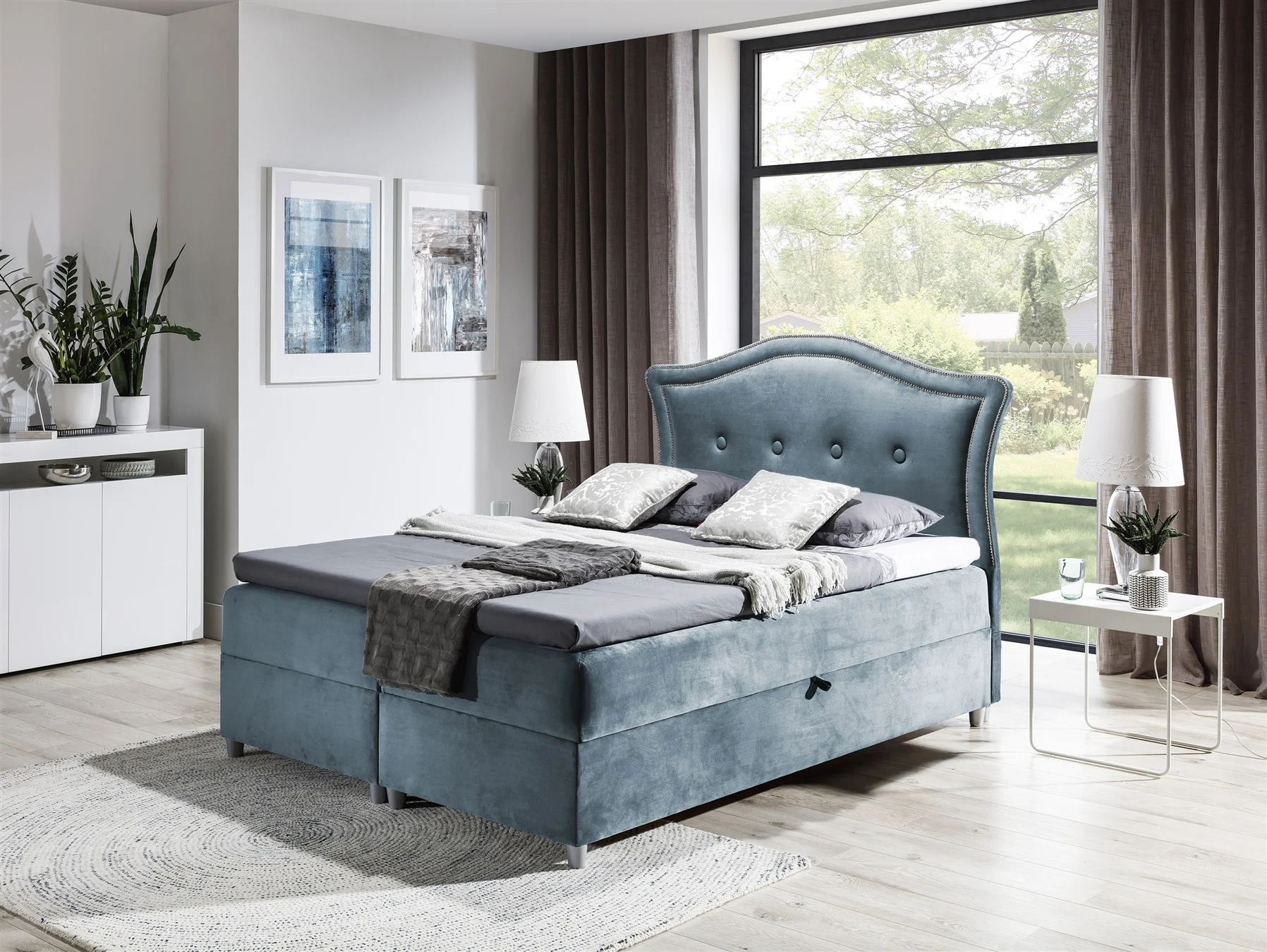 Boxspringbett Schlafzimmerbett BEDRAN 120x200cm in div. Farbvarianten - Fun Moebel