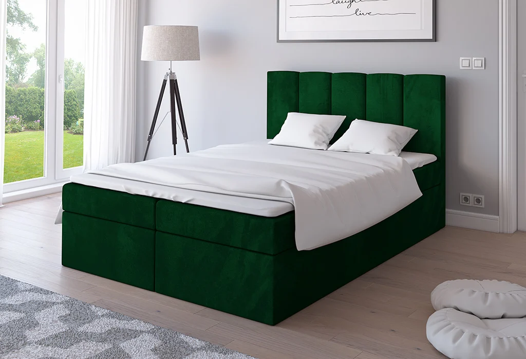 Boxspringbett Schlafzimmerbett CLAMOR 140x200cm inkl.Bettkasten - Fun Moebel