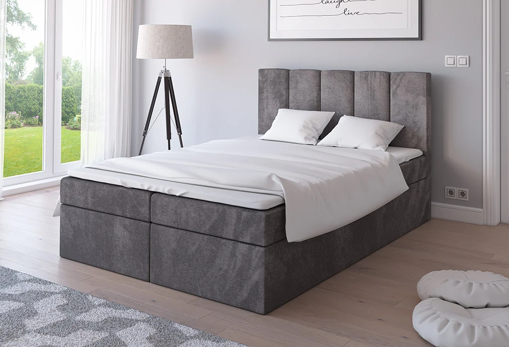 Boxspringbett Schlafzimmerbett CLAMOR 120x200cm inkl.Bettkasten - Fun Moebel