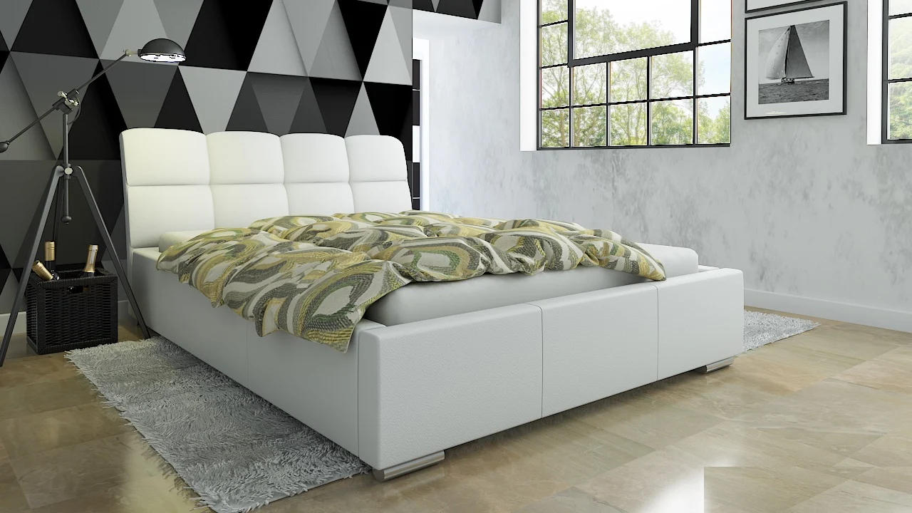 Polsterbett Bett Doppelbett CATELLO 140x200cm inkl.Bettkasten - Fun Moebel