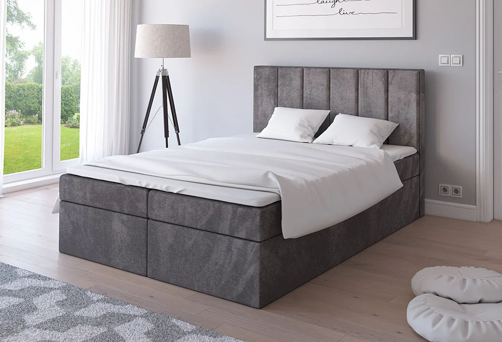 Boxspringbett Schlafzimmerbett CORNELIS 200x200cm inkl.Bettkasten - Fun Moebel