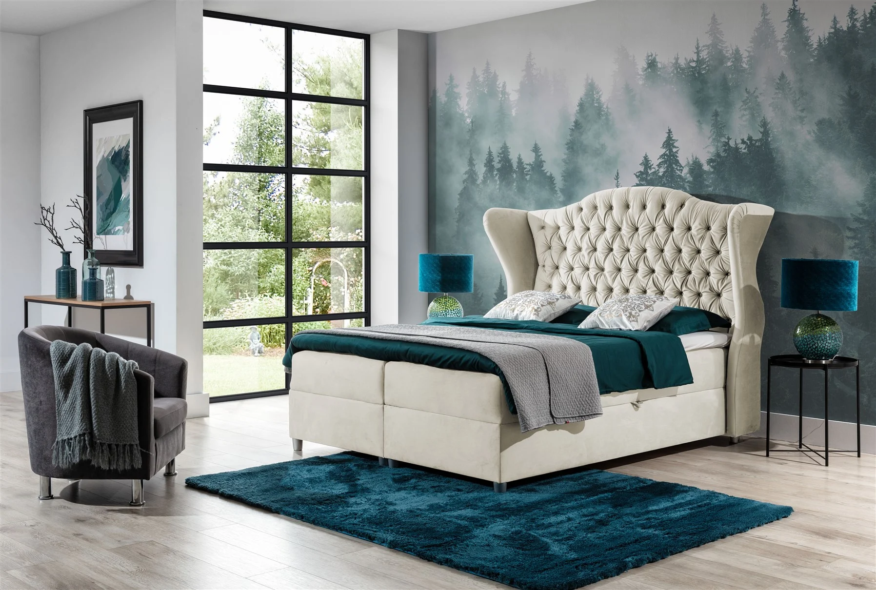 Boxspringbett Schlafzimmerbett DAMLA 120x200cm in div. Farbvarianten - Fun Moebel