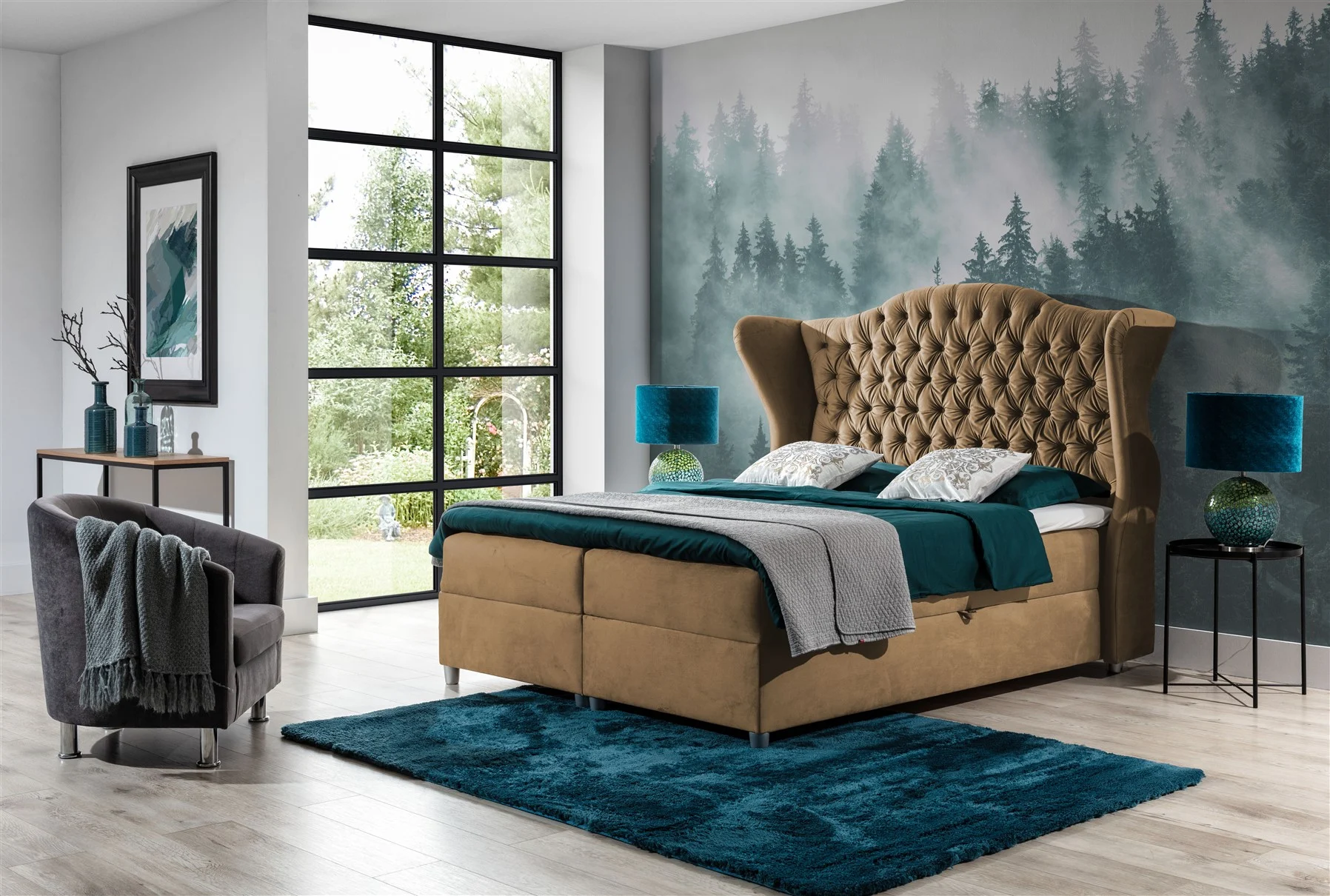 Boxspringbett Schlafzimmerbett DAMLA 140x200cm in div. Farbvarianten - Fun Moebel