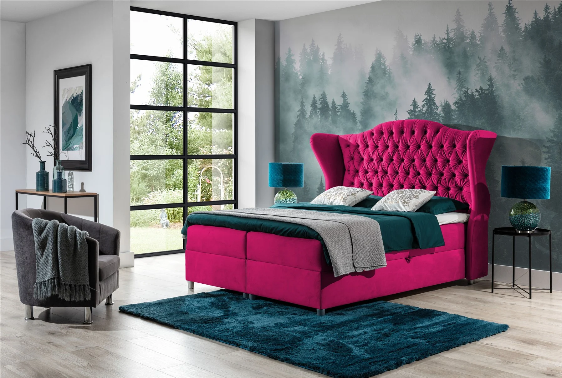 Boxspringbett Schlafzimmerbett DAMLA 160x200cm in div. Farbvarianten - Fun Moebel