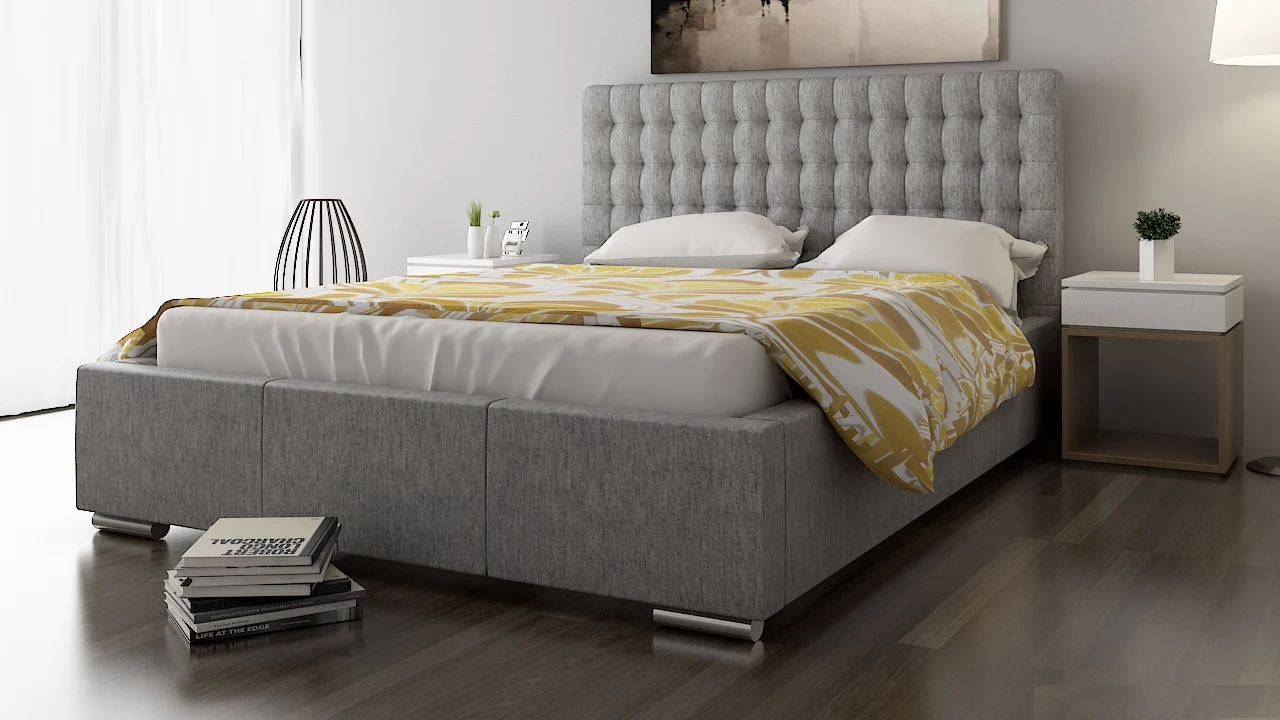 Polsterbett Bett Doppelbett DAMASO L 160x200cm inkl.Lattenrost - Fun Moebel