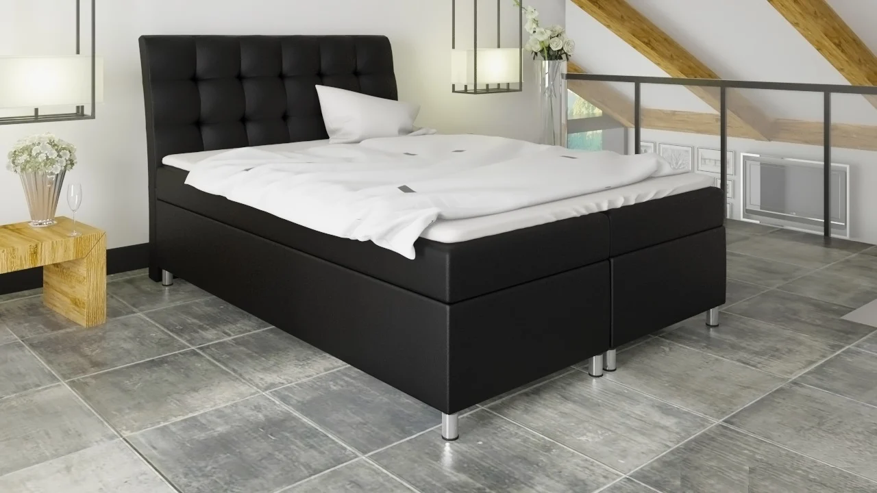 Boxspringbett Schlafzimmerbett DOAN 140x200cm inkl.Bettkasten - Fun Moebel