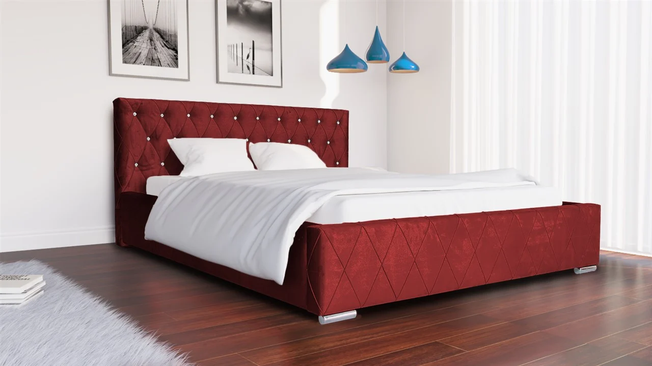 Polsterbett Bett Doppelbett DUCCIO 140x200cm inkl.Bettkasten - Fun Moebel