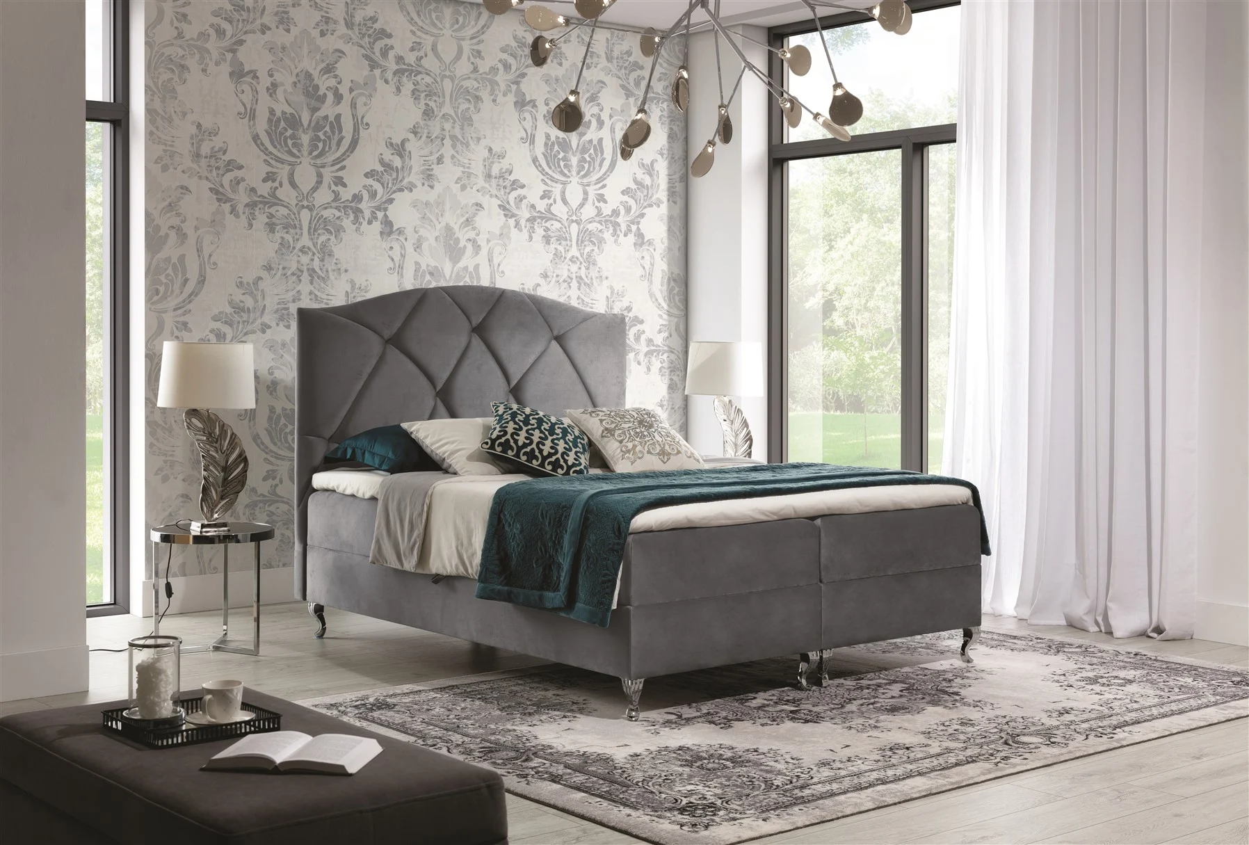 Boxspringbett Schlafzimmerbett DURMUS 180x200cm in div. Farbvarianten - Fun Moebel