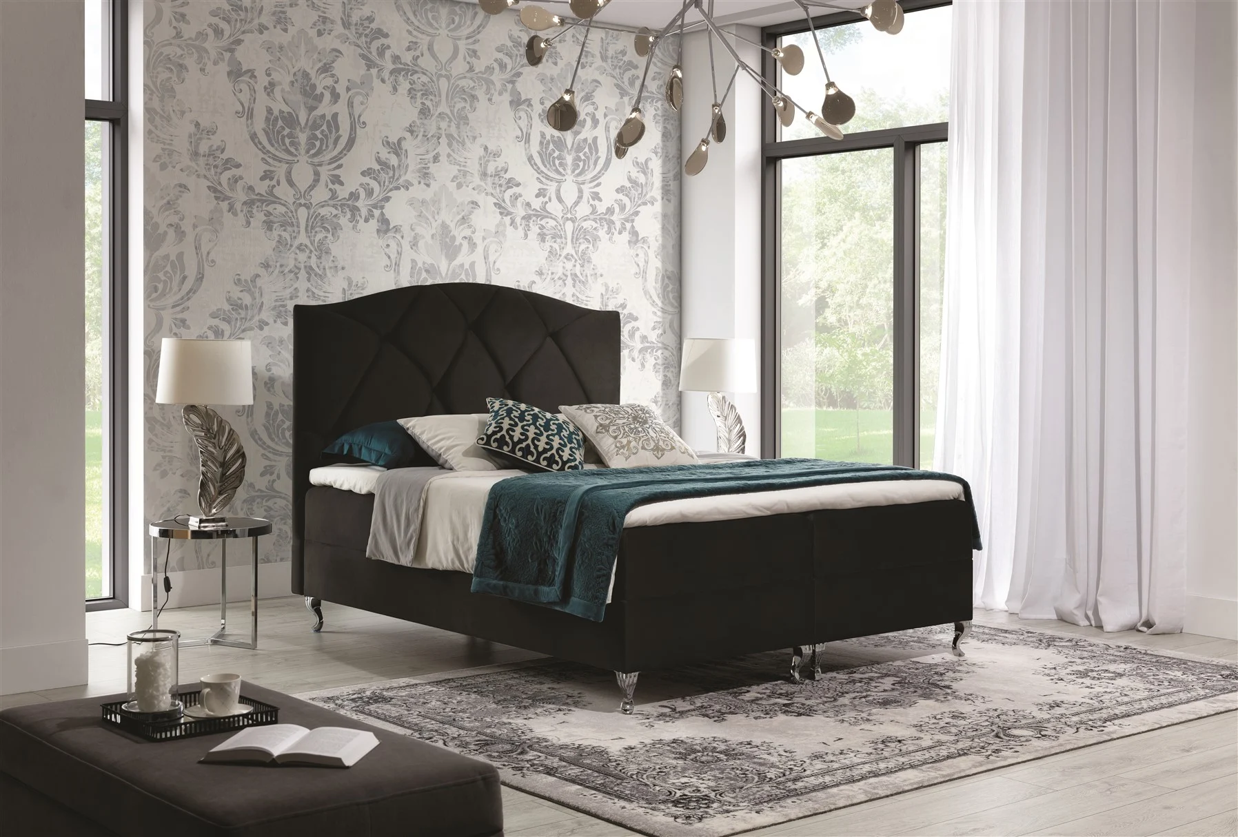 Boxspringbett Schlafzimmerbett DURMUS 140x200cm in div. Farbvarianten - Fun Moebel