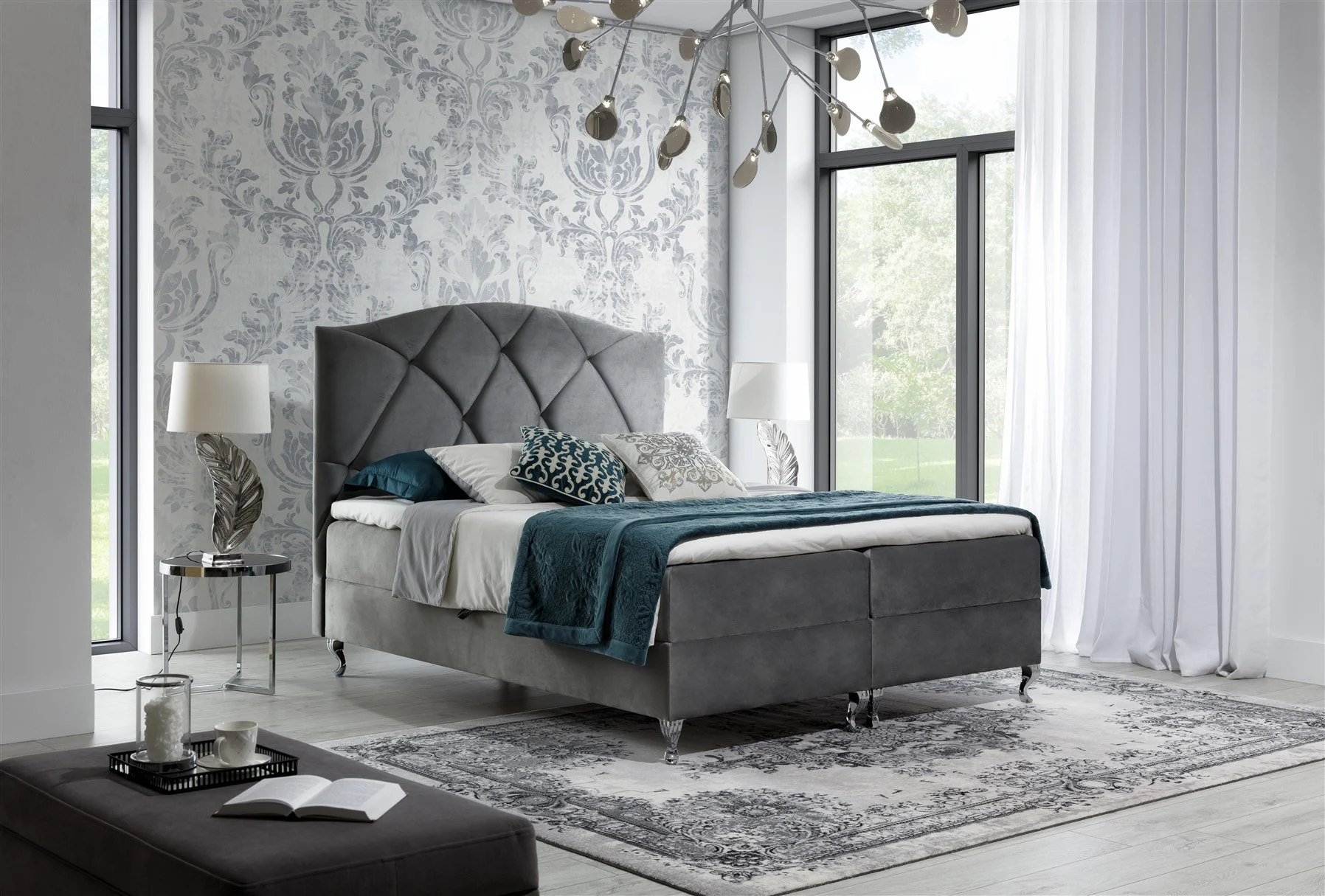 Boxspringbett Schlafzimmerbett DURMUS 120x200cm in div. Farbvarianten - Fun Moebel