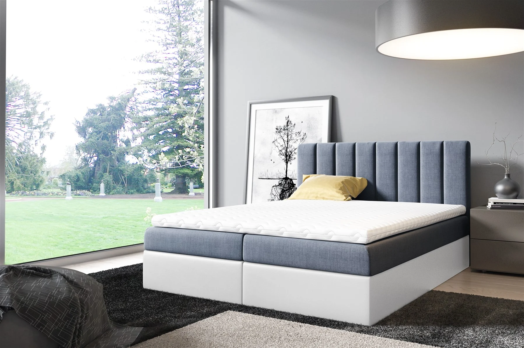 Boxspringbett Schlafzimmerbett ELSA 120x200cm inkl.Bettkasten - Fun Moebel