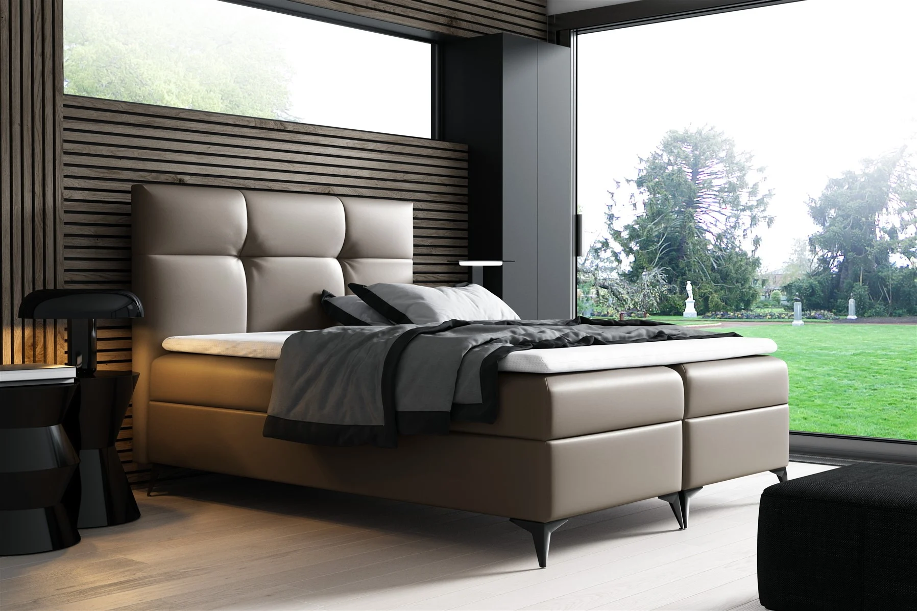 Boxspringbett Schlafzimmerbett FAITH 120x200cm inkl.Bettkasten - Fun Moebel