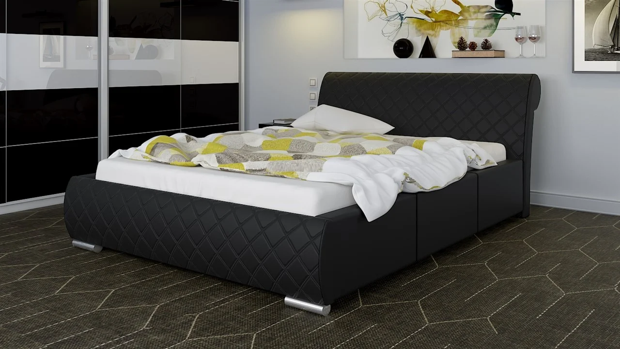 Polsterbett Bett Doppelbett FRANA 200x200cm inkl.Bettkasten - Fun Moebel