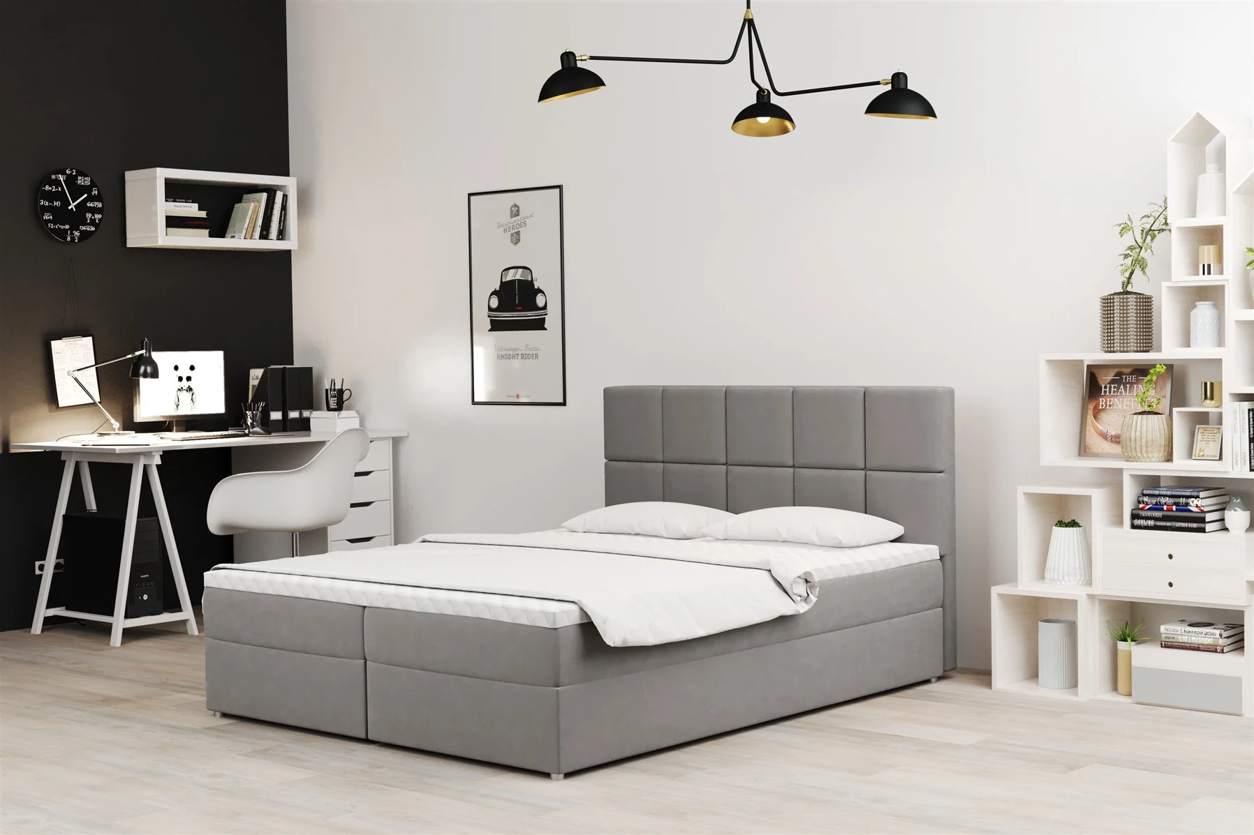 Boxspringbett Schlafzimmerbett FRASCO 120x200cm in div. Farbvarianten - Fun Moebel