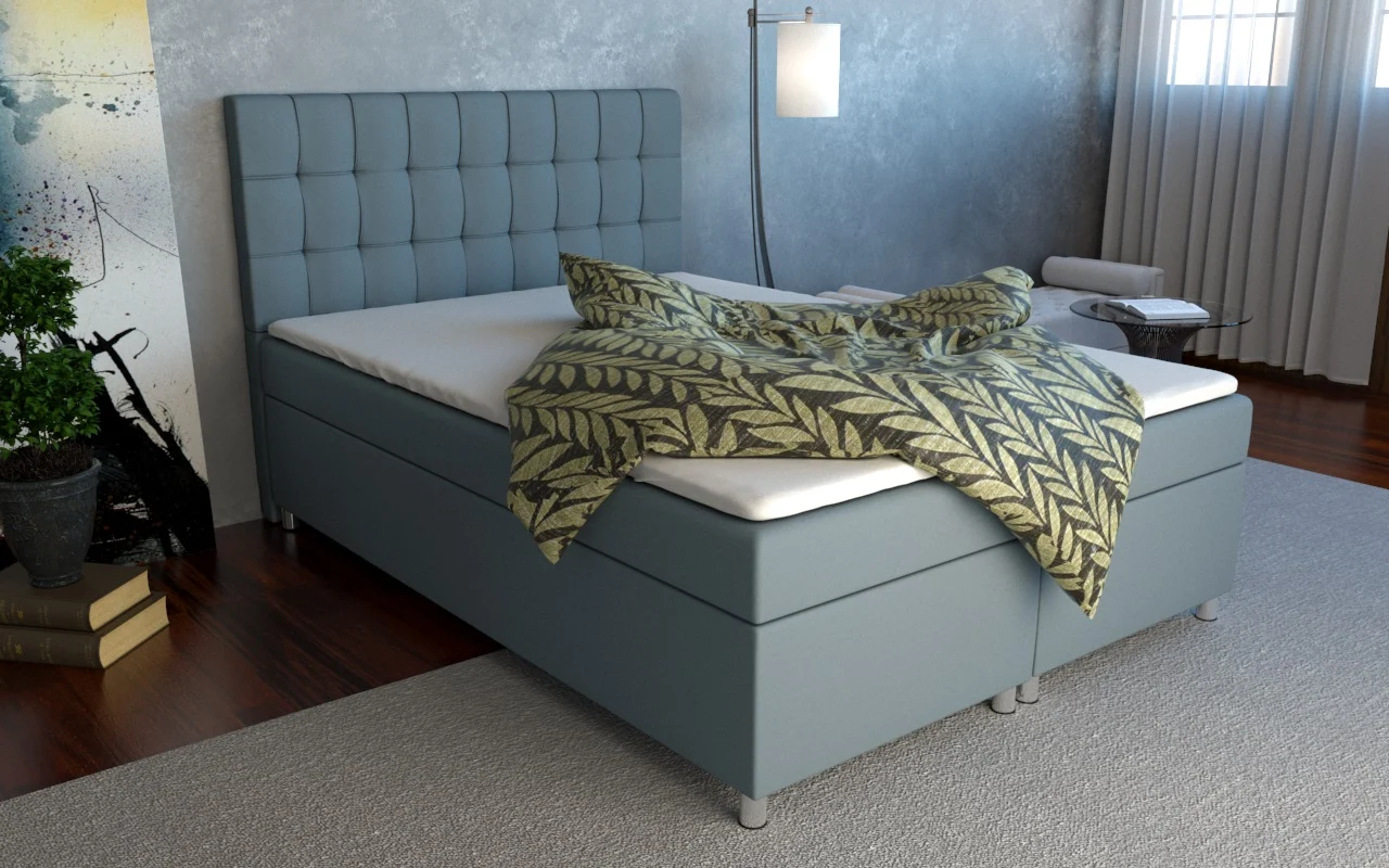 Boxspringbett Schlafzimmerbett KIANO 140x200cm inkl.Bettkasten - Fun Moebel