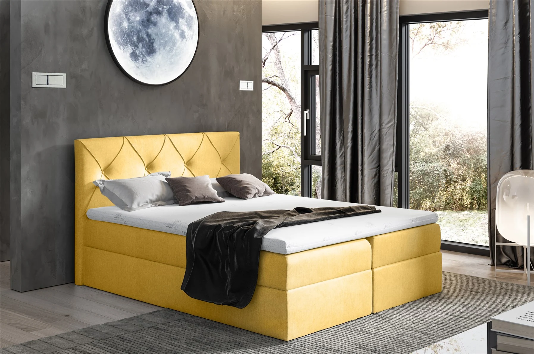 Boxspringbett Schlafzimmerbett LEWIS 120x200cm in div. Farbvarianten - Fun Moebel