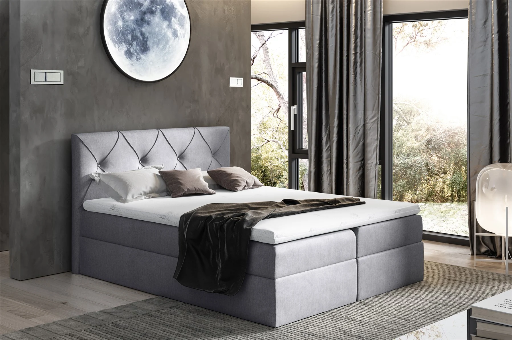 Boxspringbett Schlafzimmerbett LEWIS 160x200cm in div. Farbvarianten - Fun Moebel