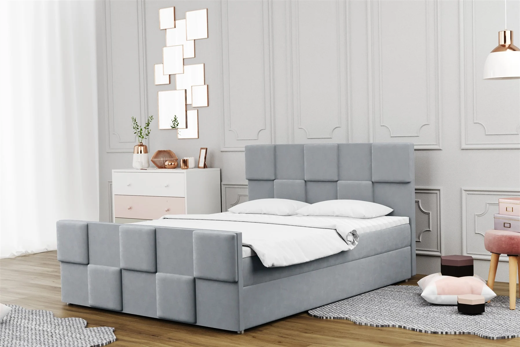 Boxspringbett Schlafzimmerbett MURILO 120x200cm in div. Farbvarianten - Fun Moebel