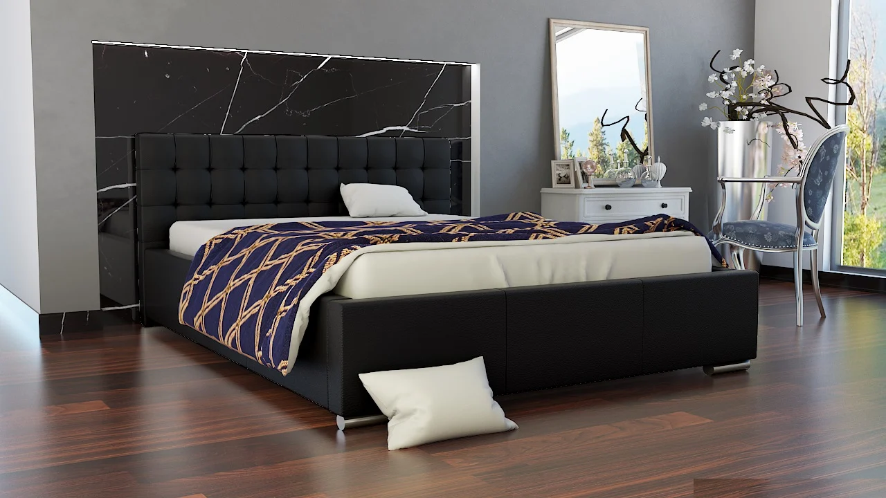 Polsterbett Bett Doppelbett MANILO 200x200cm inkl.Bettkasten - Fun Moebel