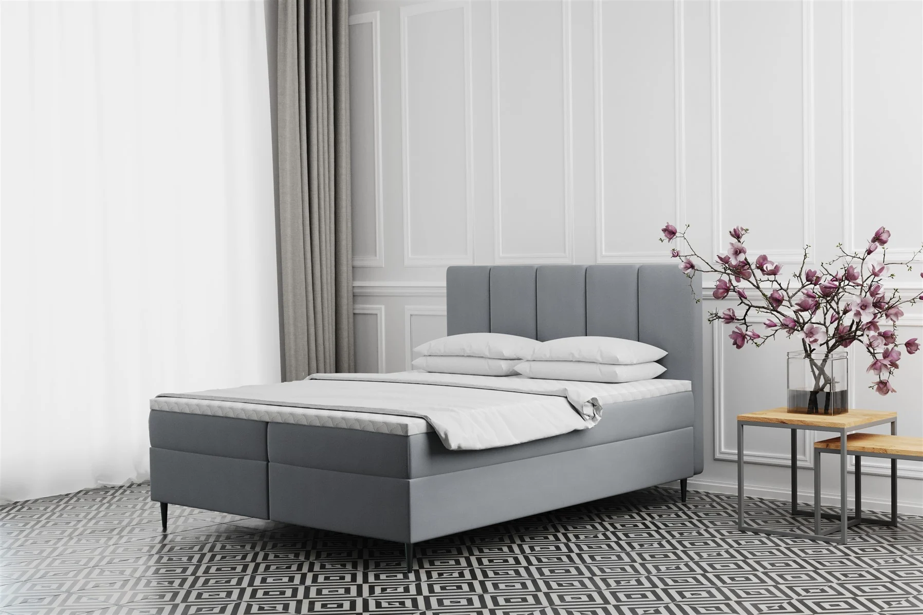 Boxspringbett Schlafzimmerbett MARAL 140x200cm in div. Farbvarianten - Fun Moebel