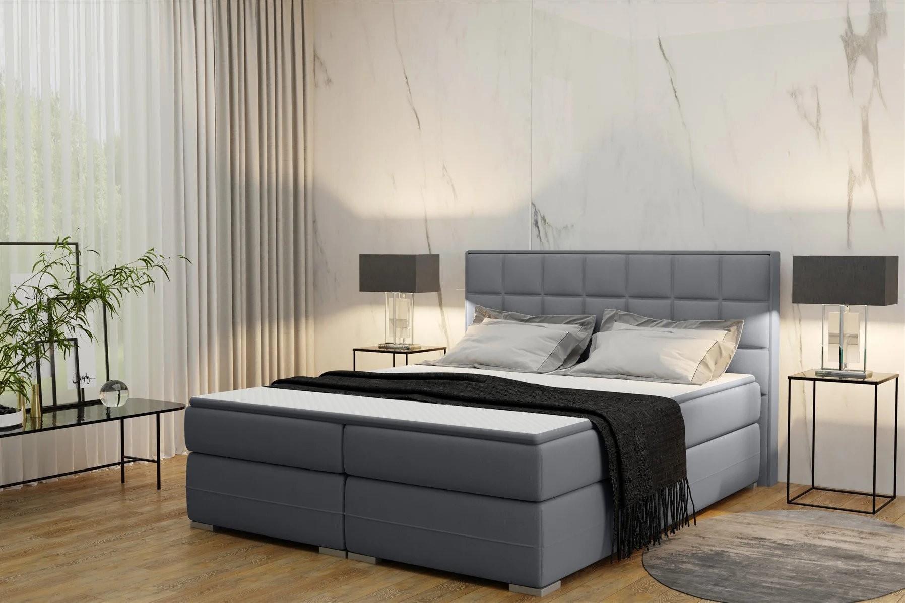 Boxspringbett Schlafzimmerbett PRATO 120x200cm in div. Farbvarianten - Fun Moebel