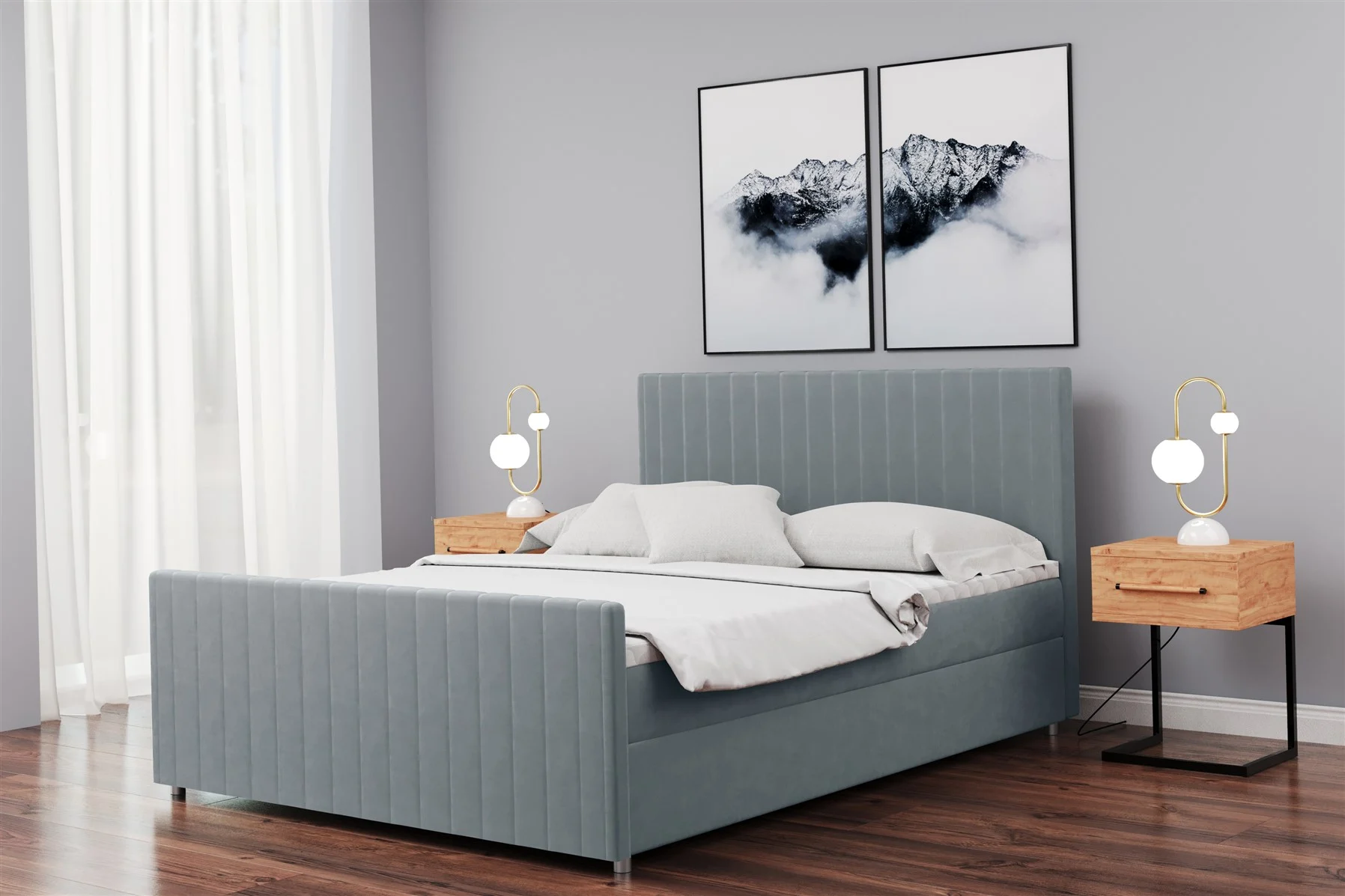 Boxspringbett Schlafzimmerbett ROSALIE 120x200cm in div. Farbvarianten - Fun Moebel