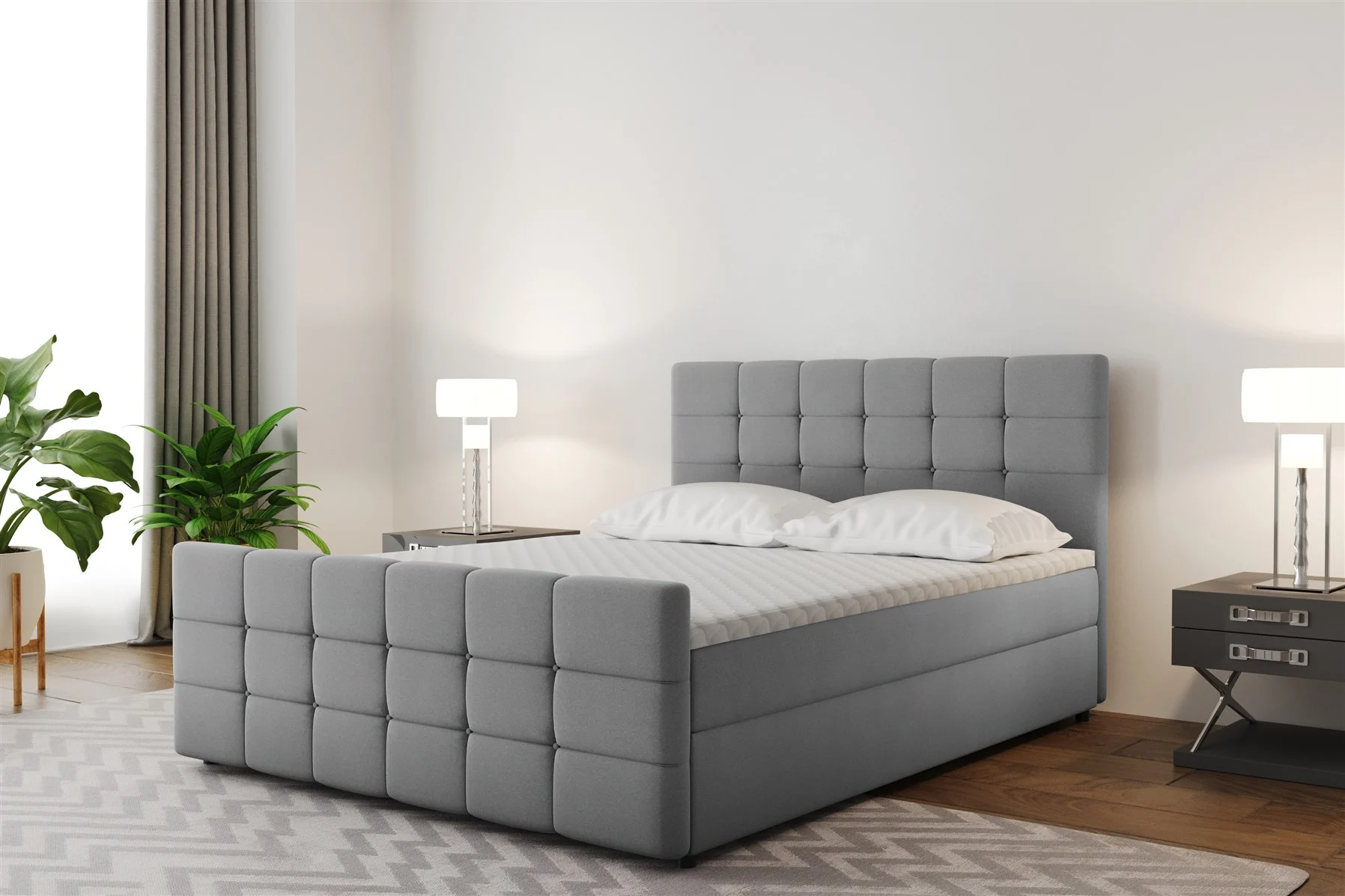 Boxspringbett Schlafzimmerbett SENON 180x200cm in div. Farbvarianten - Fun Moebel