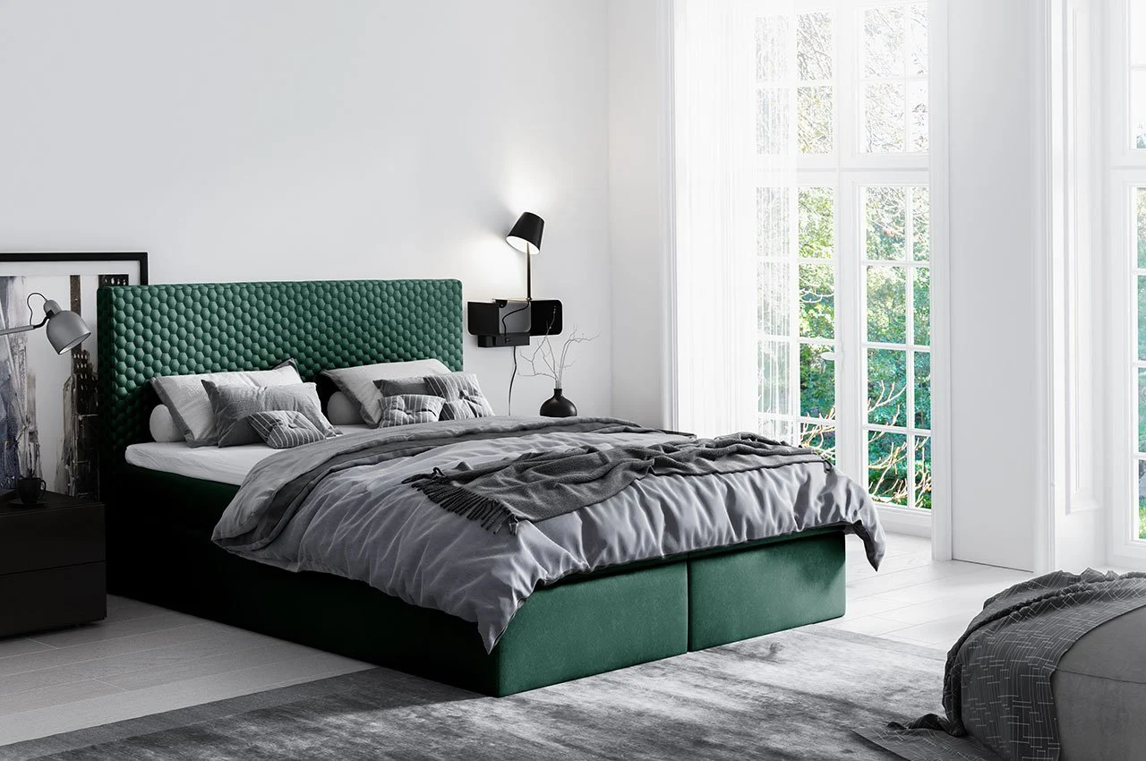 Boxspringbett Schlafzimmerbett SERGIO 120x200cm - Fun Moebel
