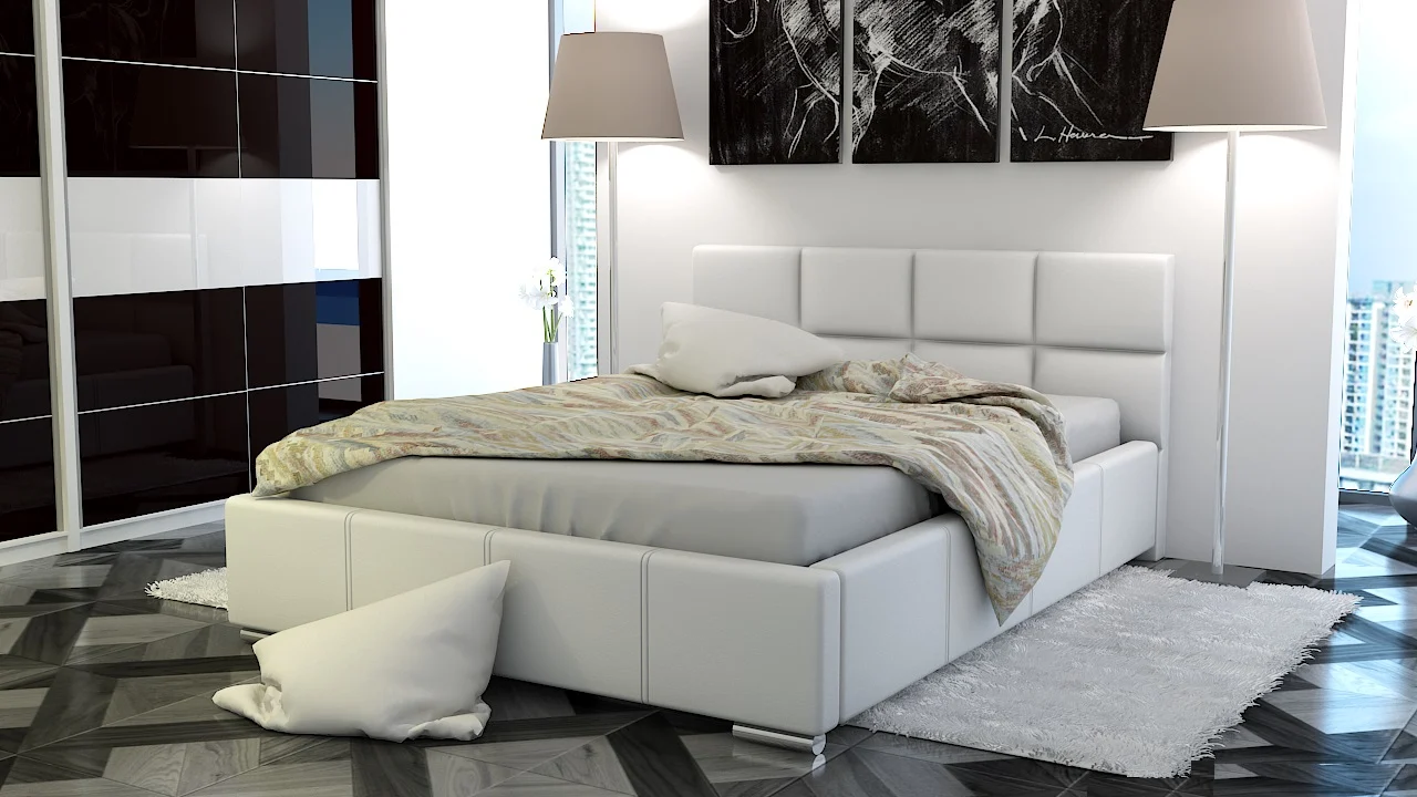 Polsterbett Bett Doppelbett SILVIO 140x200cm inkl.Bettkasten - Fun Moebel