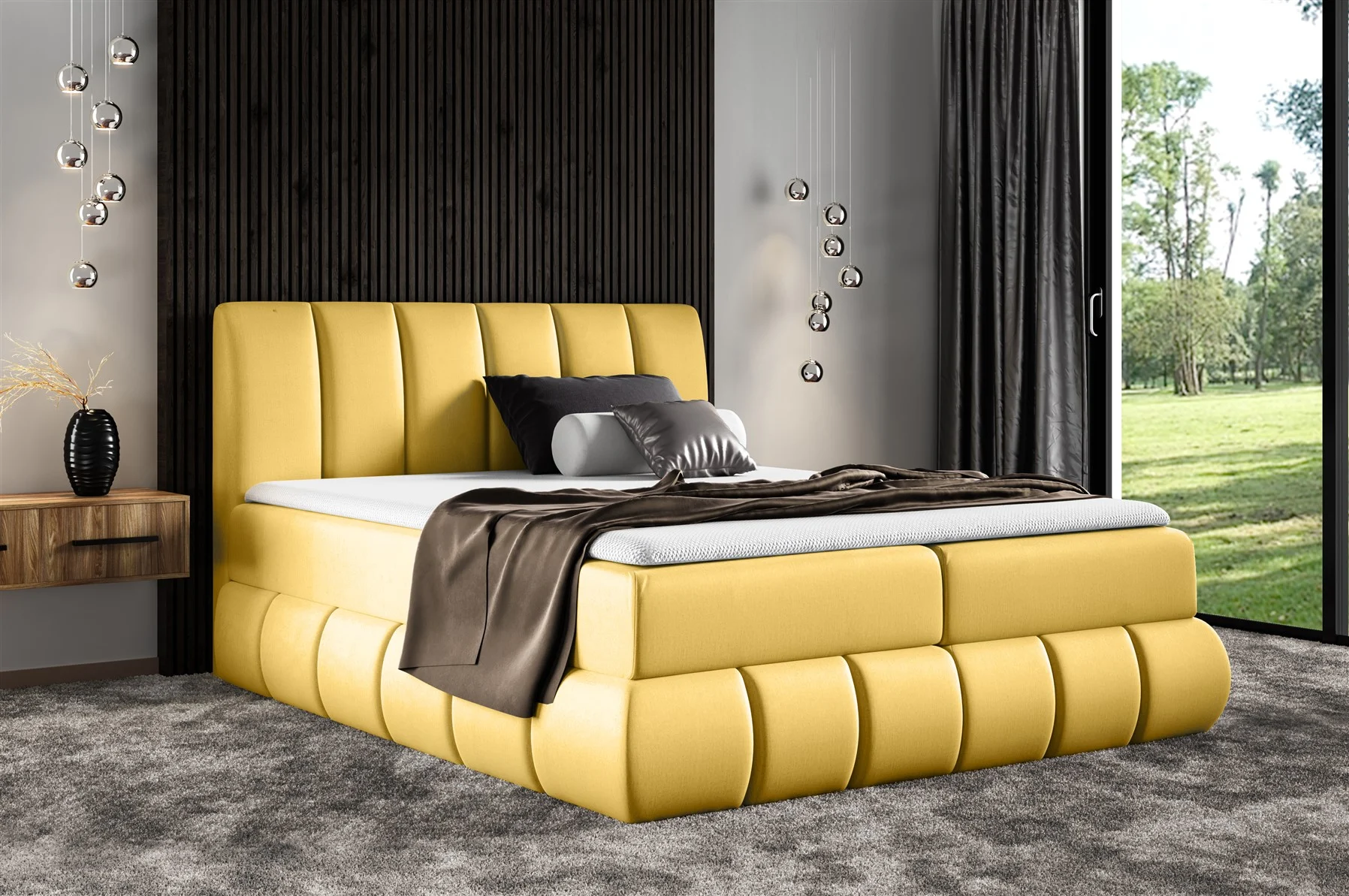 Boxspringbett Schlafzimmerbett Bett YANIS 140x200cm in div. Farbvarianten - Fun Moebel
