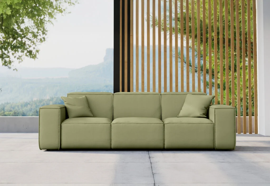 Gartenmöbel Sofa MALIBU für den Garten, die Terrasse, 3 sitzer, den Hof, gemütliche - Wintergarten