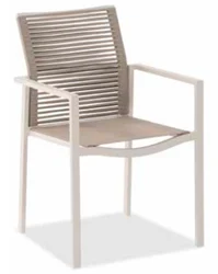 Niehoff Borgo Pro Armlehnstuhl Aluminium/Ivory