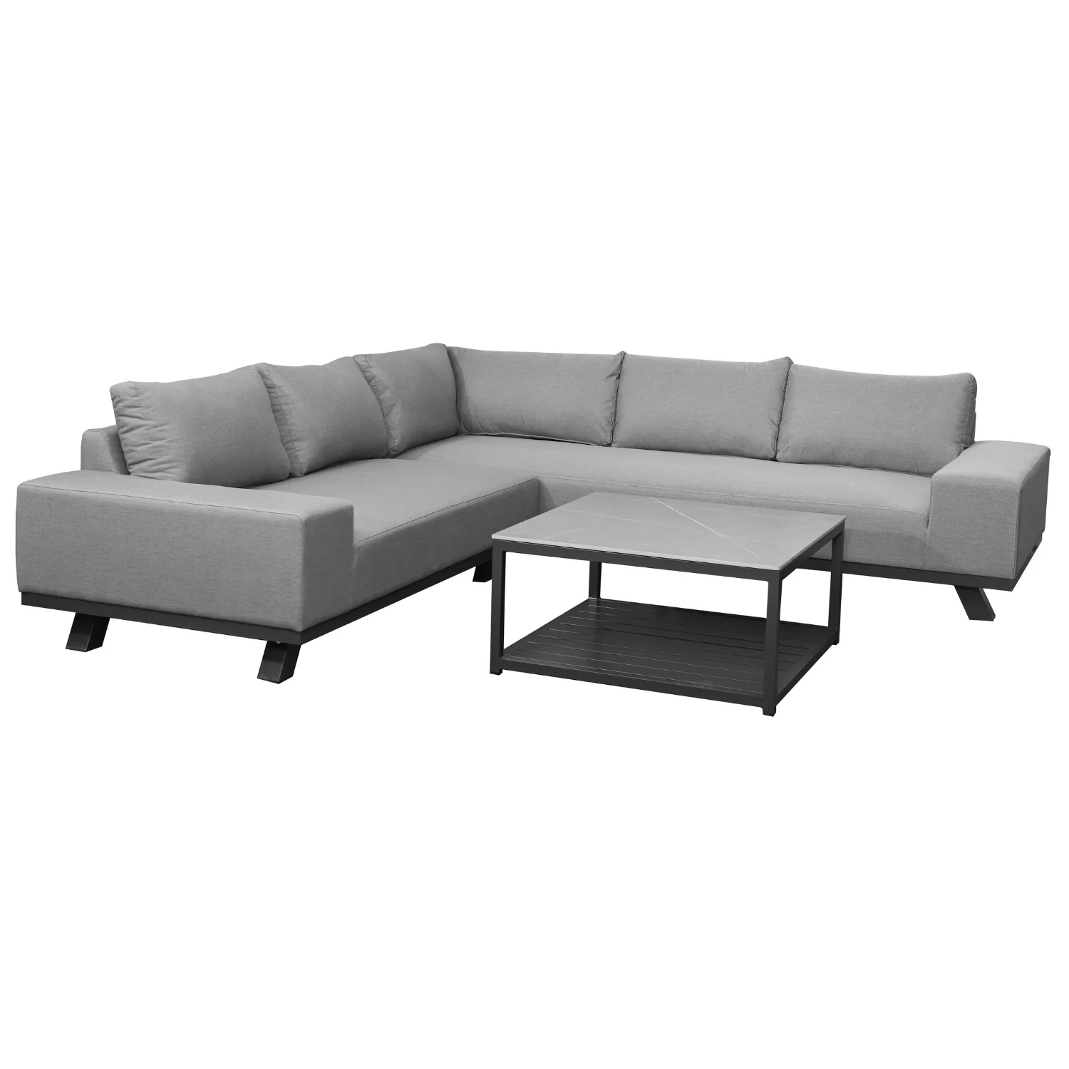 CLEMENTO Bordeaux Garten Lounge-Set Aluminium inkl. Kaffeetisch Createxx