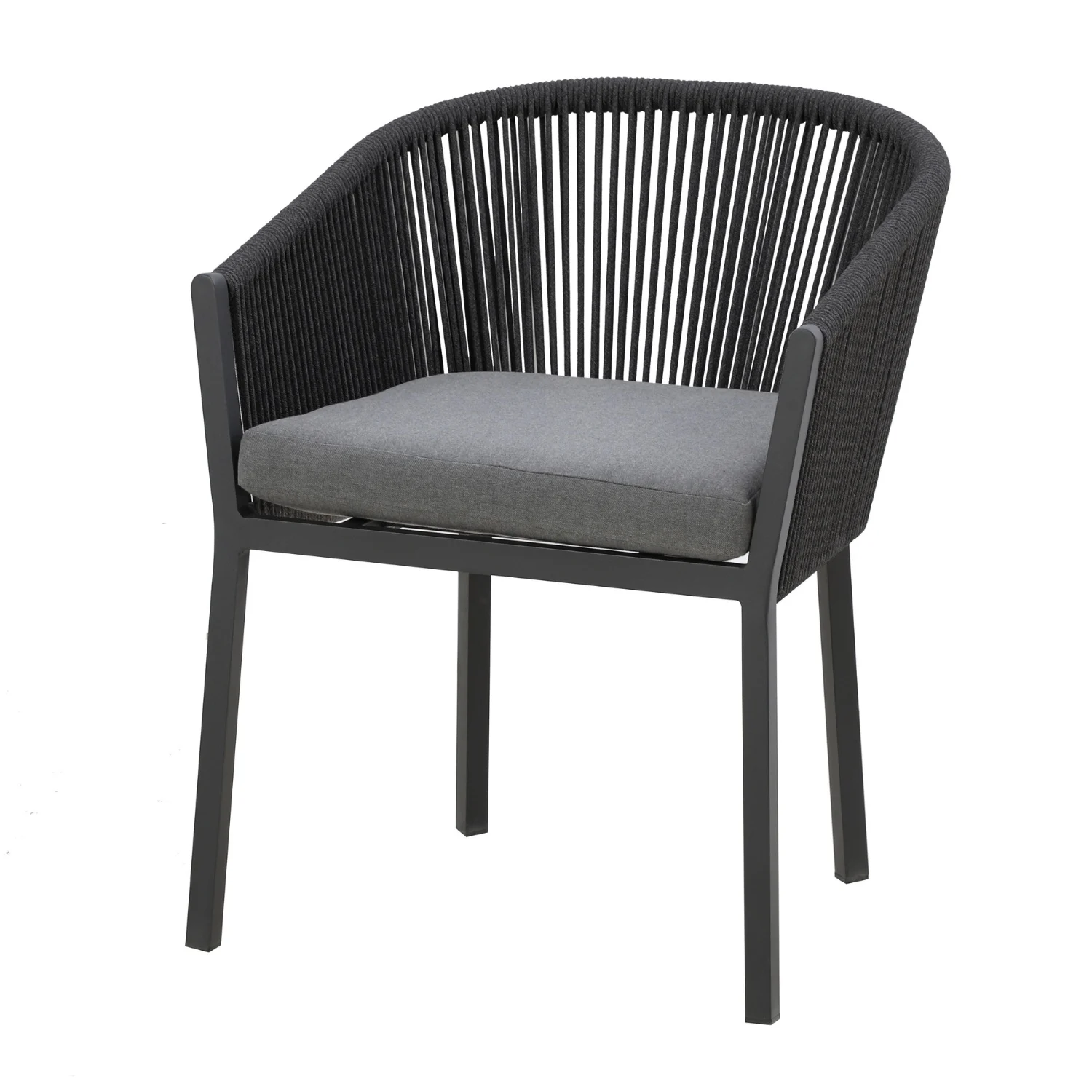 CLEMENTO Rhode Dining Gartenstuhl Aluminium/Createxx Grau