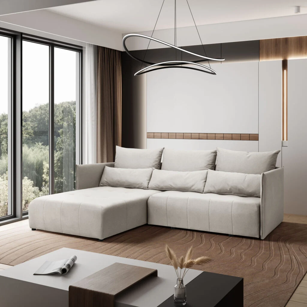 Ecksofa, Sofa L form, Couch L form Hannover L stoff Castel