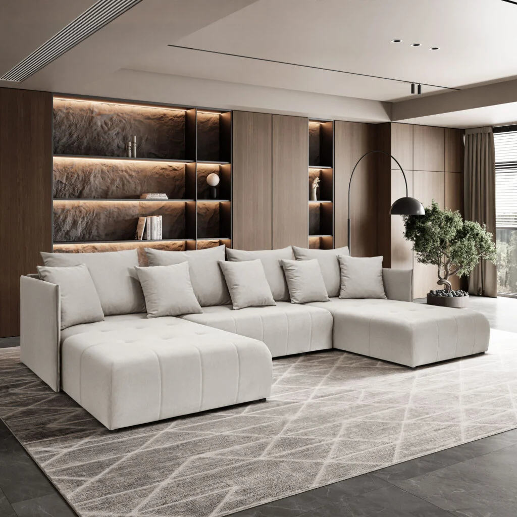 Ecksofa, Sofa U form, Couch U form Hannover U stoff Castel