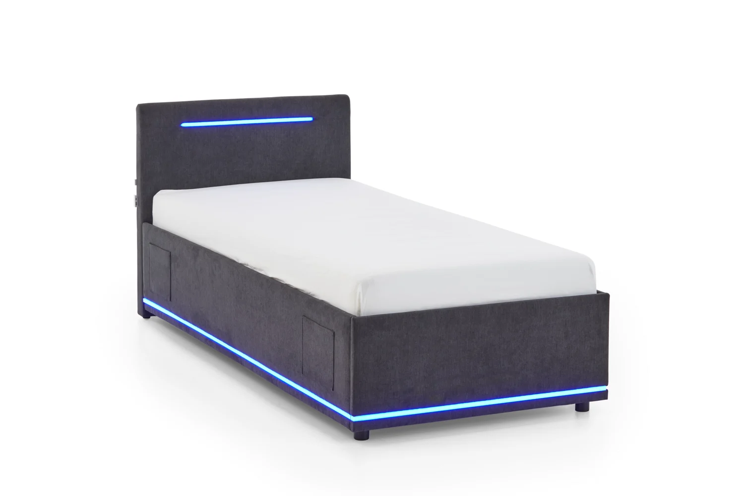 Meise Möbel Circle Polsterbett mit LED Beleuchtung inkl. Bettkasten